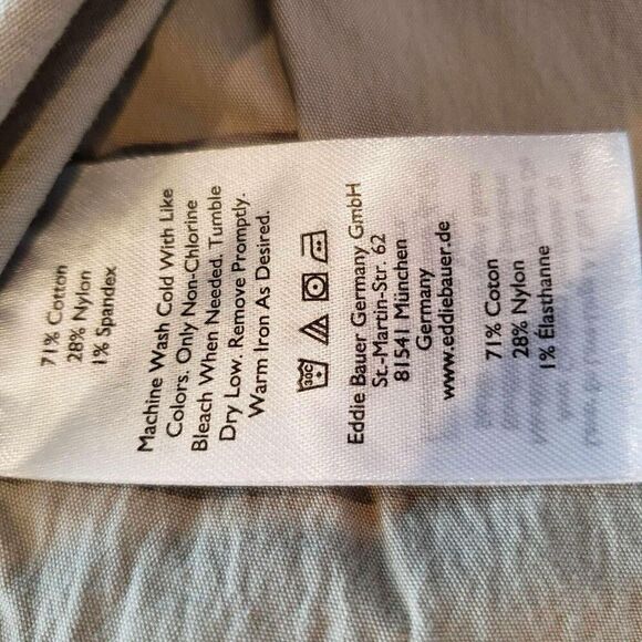 Eddie Bauer Pants Men’s Size 33x32 Beige Tan Straight Leg Cargo Pants - Picture 8 of 9